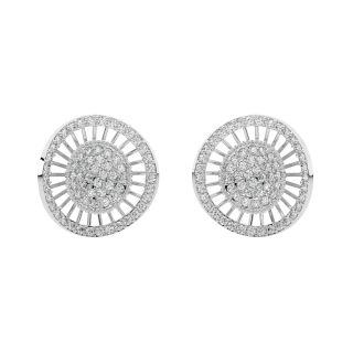 Kira Round Diamond Stud Earrings